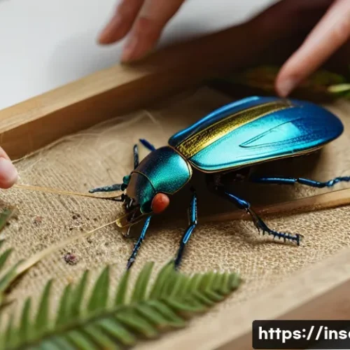 Home 31 곤충 관련 공예품 만들기 - **Image Prompt: Tranquil Adult Crafting with Natural Insect Art**
A close-up, high-angle shot of...