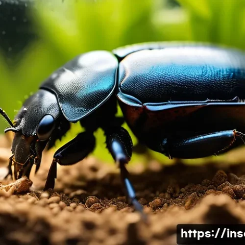 Home 32 장수풍뎅이 번식 방법 - A detailed close-up scene of a healthy stag beetle habitat setup inside a spacious terrarium, featur...